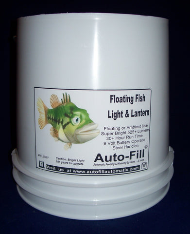 Floating Fish CRAPPIE  Attracting Light & Lantern, 2 Gallon by Auto-Fill©