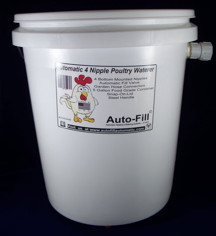 Auto-Fill© Chicken Starter Set 5 Gallon Feeder & 5 Gallon Waterer w/ Garden Hose Connection